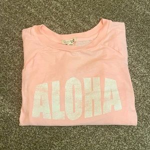 Cropped billabong light pink t-shirt